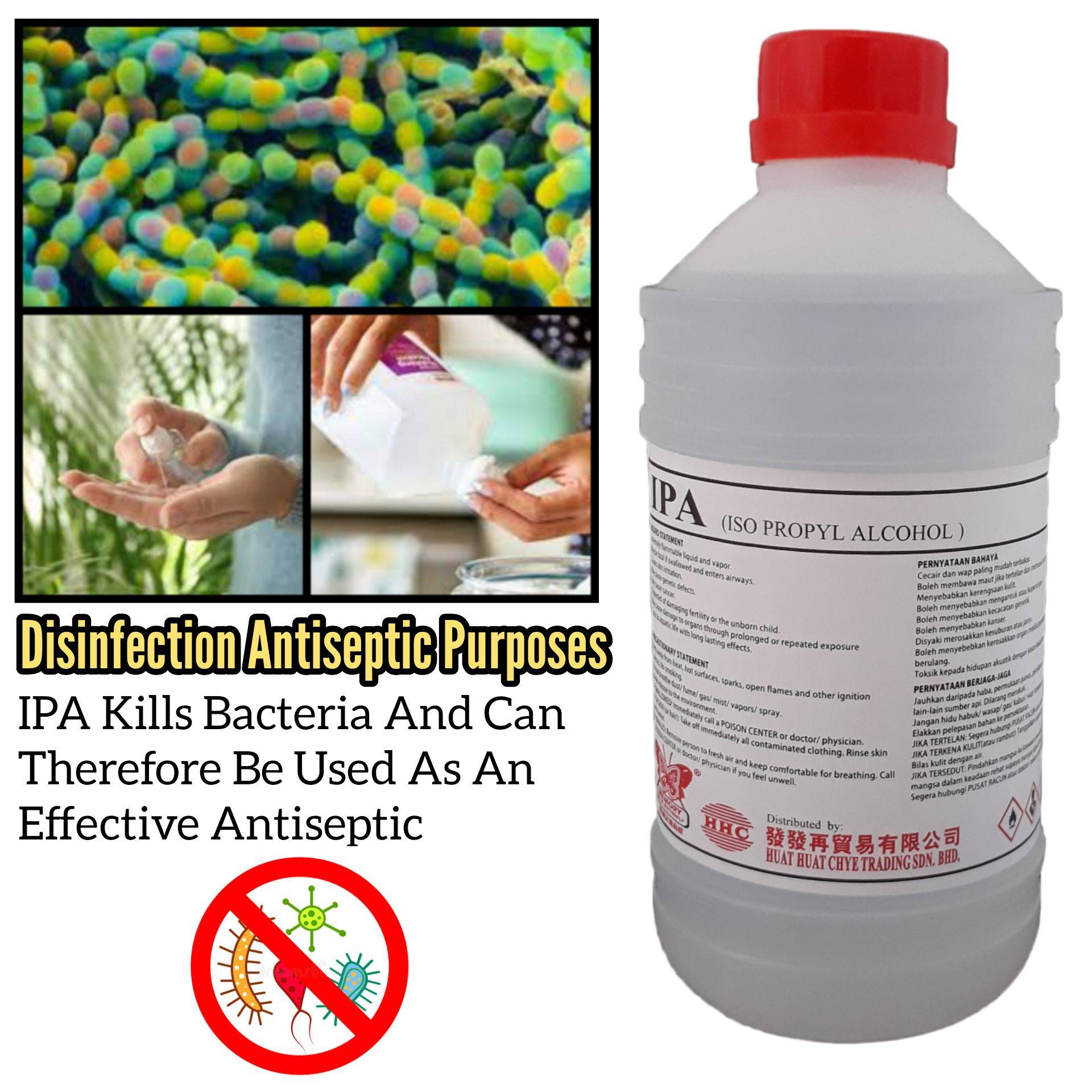 1LITRE ISOPROPYL ALCOHOL (IPA), RUBBING ALCOHOL FOR CLEANING PRINTER