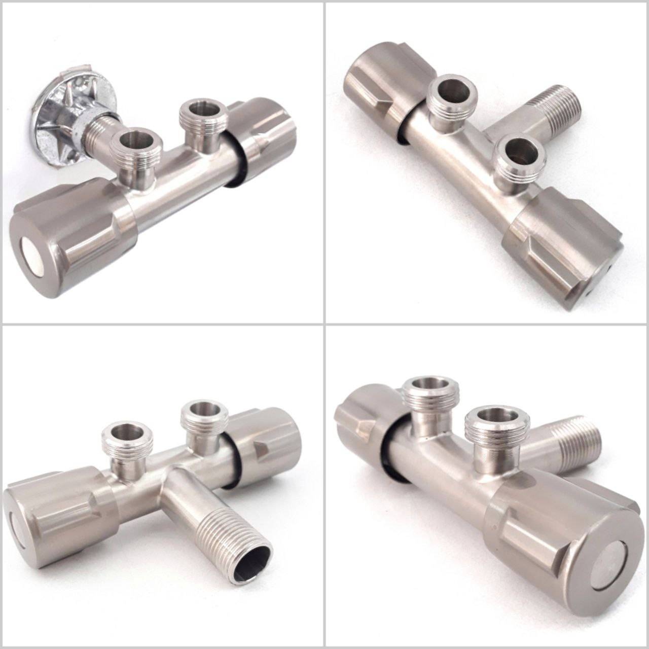 2 WAY CONTROL VALVE STAINLESS STEEL ANGLE VALVE FOR BATHROOM TOILET ACCESORIES