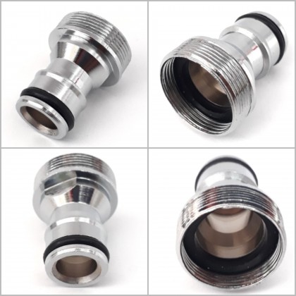 OUTER FINE THREAD BASIN TAP BRASS CHROME ADAPTOR CONNECTOR FOR GARDEN HOSE PAIP CONNECTABLE