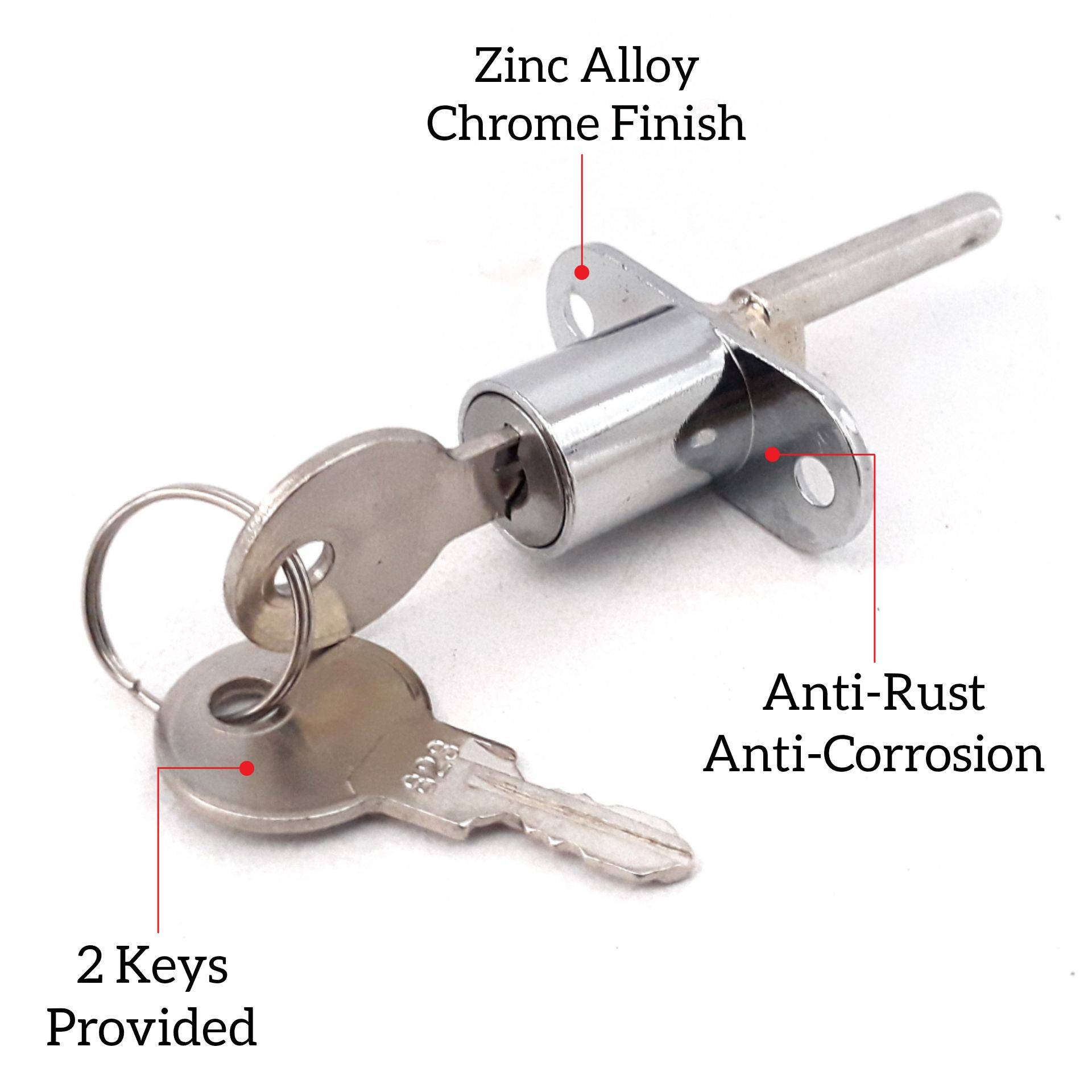 3 WAY DRAWER LOCK CAM LOCK FOR FURNITURE CUPBOARD