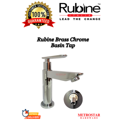 Rubine Brass Chrome Basin Tap 