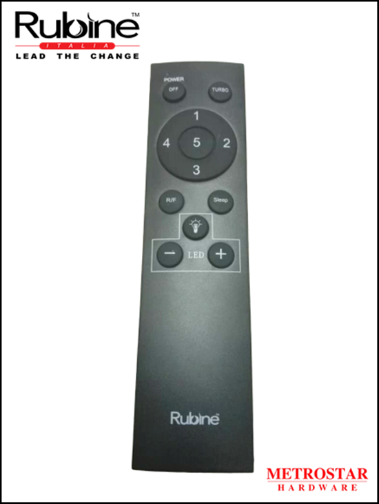 Rubine Ceiling Fan Remote Control (Vasto, Ampio, Intero)
