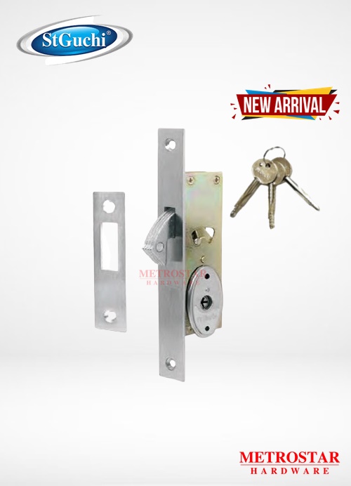 St Guchi Stainless Steel Single Mortise Hook Lock for Sliding Door (H1684)