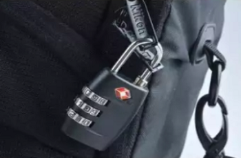 Black luggage lock with digits