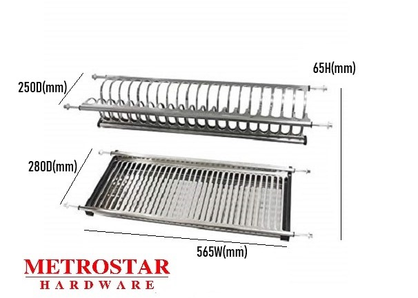 Stainless steel kitchen cabinet dish rack measurements