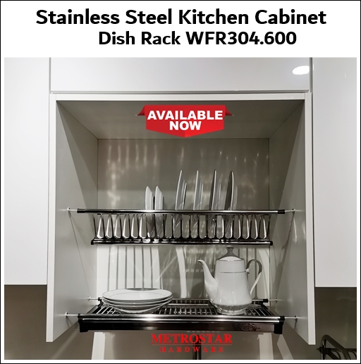 Stainless steel kitchen cabinet dish rack