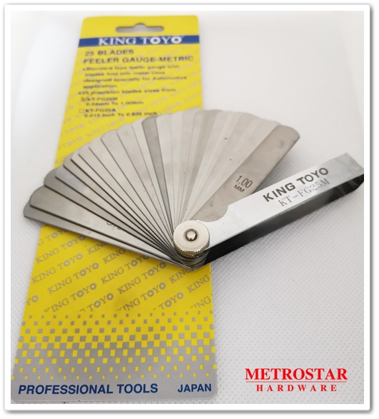 King Toyo 25 Blades Feeler GaugeMetric KTFG25M