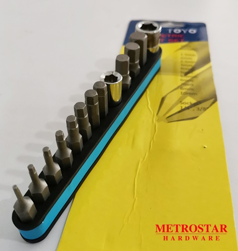 King Toyo 13pc Metric Hex Bit Set (mm)